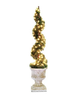 National Tree Company Upright Juniper Spiral Tree With Decorative Urn Home