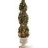 National Tree Company 54in Double Cedar Spiral Tree With Decorative Urn Home