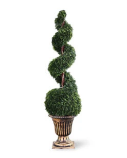 National Tree Company Dar Spiral Tree & Ball With Urn Home
