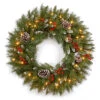 National Tree Company 30in Frosted Berry Wreath With Clear Lights Home