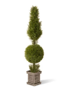 National Tree Company Juniper Cone & Ball Topiary In Pot Home