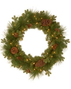 National Tree Company 24in Feel Real Eastwood Spruce Wreath Home