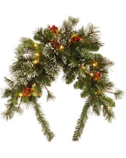 National Tree Company 3ft Wintry Pine Collection Mailbox Swag Home