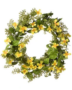 National Tree Company 22in Cosmos Flowers Wreath Home