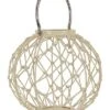 National Tree Company 12in Round Rope Weave Candle Lantern Home