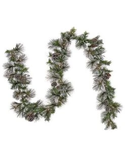 National Tree Company 9Ft Whitter Pine Garland With Led Lights Home