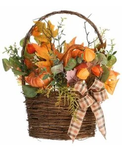 National Tree Company 15 Harvest Wall Basket Decor Home