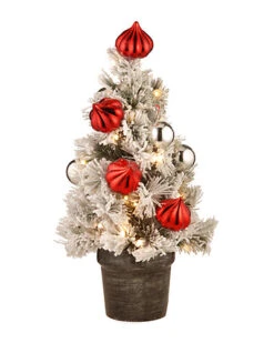 National Tree Company 24in Snowy Bristle Pine Tabletop Tree Home