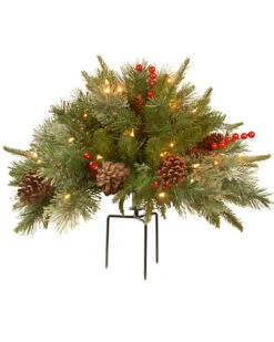 National Tree Company 18in Feel-Real Colonial Urn Filler With Cones Home