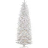 National Tree Company 7.5ft Kingswood White Fir Pencil Tree With 350 Clear Lights Home