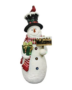 National Tree Company 28.5in White Snowman Home