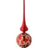 National Tree Company 15in Burgundy And Glass Christmas Tree Topper Home