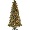 National Tree Company 5' Glistening Pine Pencil Slim Hinged Tree Home