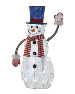 National Tree Company 30in Fabric Snowman Home