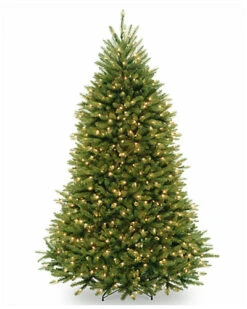 National Tree Company 7.5ft Dunhill Fir Hinged Tree With 750 Clear Lights Home