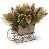 National Tree Company 10in Glittery Bristle Pine Sleigh Home