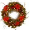 National Tree Company 24in Decorative Collection Hydrangea Wreath Home