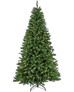 National Tree Company 7.5Ft Pre-Lit Crater Pine Tree With Led Lights Home