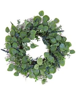 National Tree Company 24In Eucalyptus Leaves Wreath Home