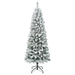 National Tree Company First Traditions Acacia Flocked Tree Medium Christmas Tree, 6 Ft