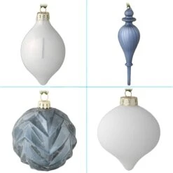 National Tree Company 20-Piece Christmas Tree Ornament Set, Arctic Lights Collection -National Tree Company Store AH63 AL20 4