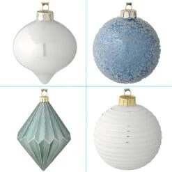 National Tree Company 20-Piece Christmas Tree Ornament Set, Arctic Lights Collection -National Tree Company Store AH63 AL20 6