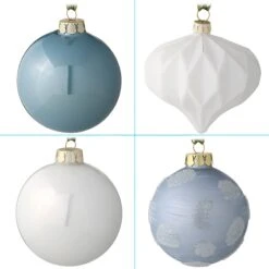 National Tree Company 20-Piece Christmas Tree Ornament Set, Arctic Lights Collection -National Tree Company Store AH63 AL20 7