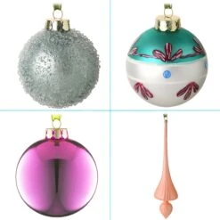 National Tree Company 20-Piece Christmas Tree Ornament Set, Be Merry Collection -National Tree Company Store AH63 BM20 7