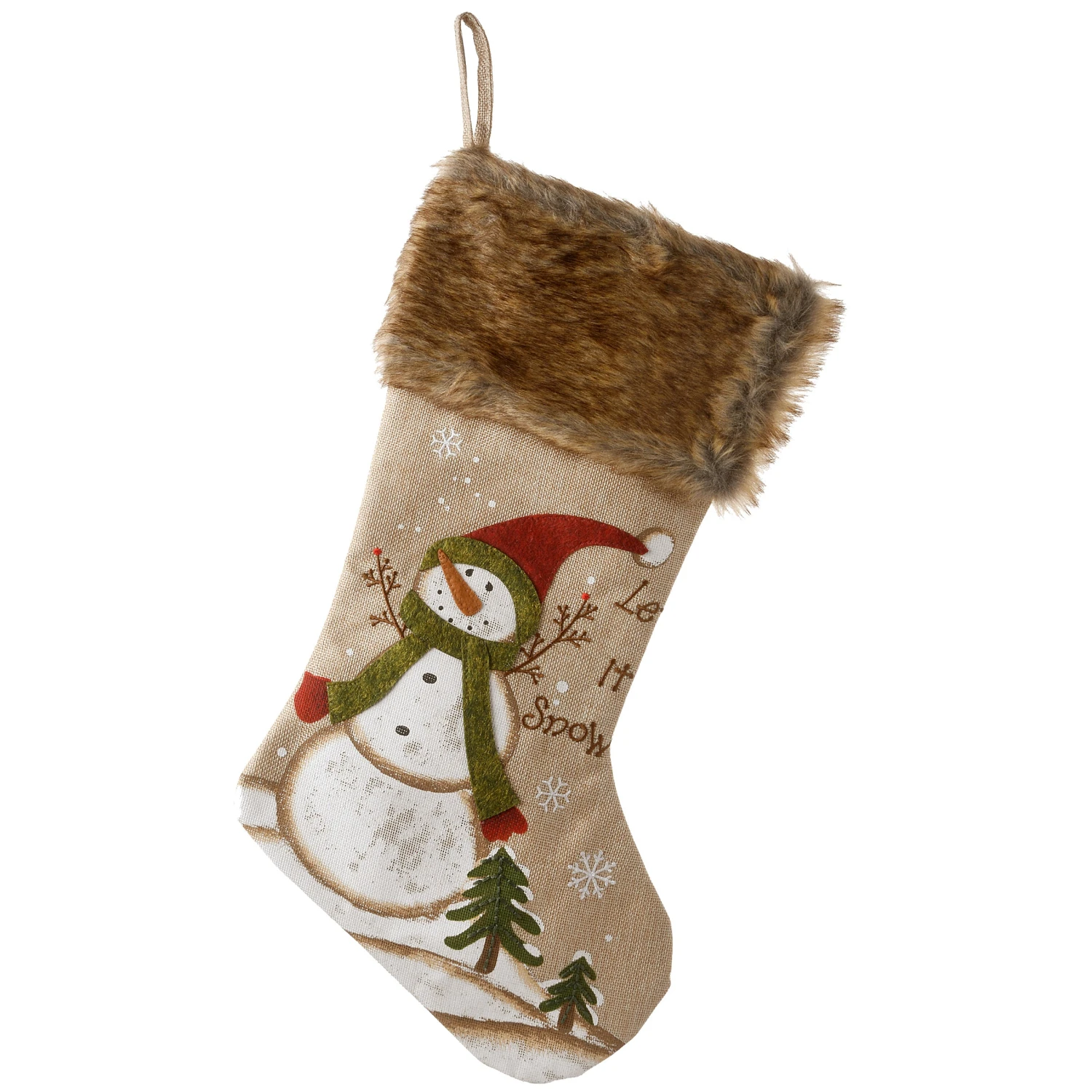 National Tree Company 21" Alpine Collection Red Hat Snowman Stocking 1 National Tree Company 21" Alpine Collection Red Hat Snowman Stocking
