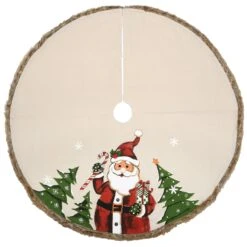 National Tree Company 48" Rural Homestead Collection Santa Tree Skirt