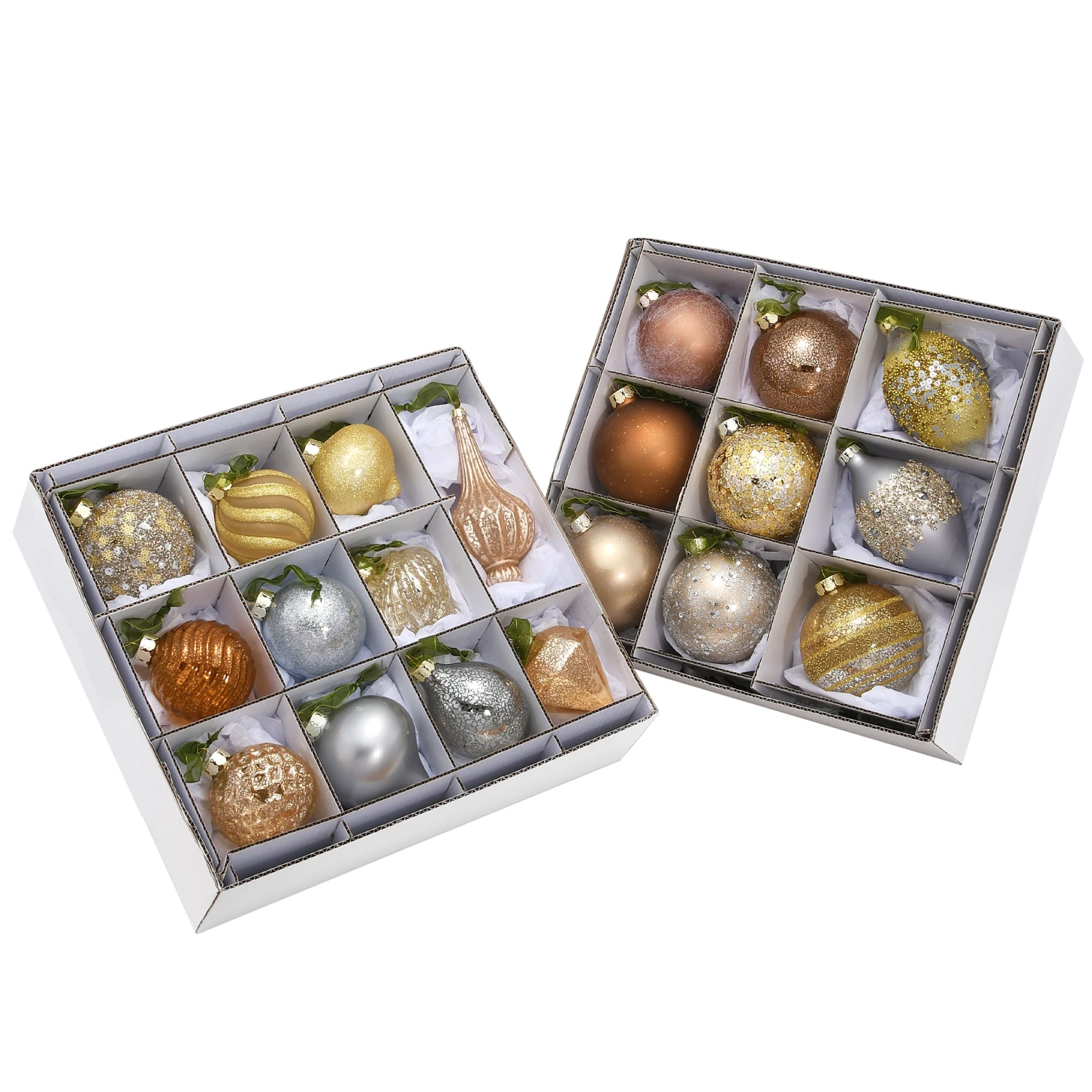 National Tree Company 20-Piece Christmas Tree Ornament Set, Yuletide Glam Collection 1 National Tree Company 20-Piece Christmas Tree Ornament Set, Yuletide Glam Collection