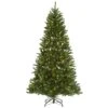 National Tree Company Pre-Lit Artificial Christmas Tree, Peyton Spruce, Green, White Lights, Includes Stand, 6.5 Feet