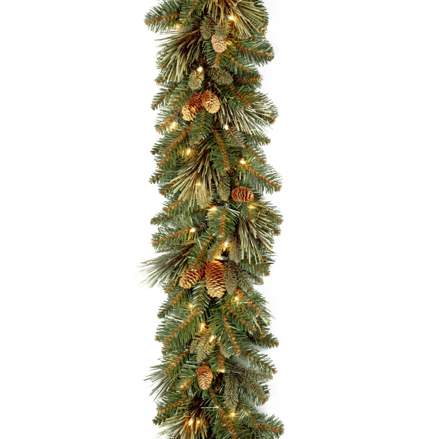 National Tree Company Pre Lit Artificial Garland, Carolina Pine, Green, Decorated With Pine Cones, White Lights, Plug In, Christmas Collection, 9 Feet 1 National Tree Company Pre Lit Artificial Garland, Carolina Pine, Green, Decorated With Pine Cones, White Lights, Plug In, Christmas Collection, 9 Feet