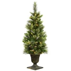 National Tree Company 45 Ft Carolina Pine Entrance Tree With Battery Operated LED Lights
