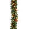 National Tree Company Pre-Lit Artificial Christmas Garland, Green, Classical, White Lights, Decorated With Pine Cones, Berry Clusters, Holly Leaves, Plug In, Christmas Collection, 9 Feet