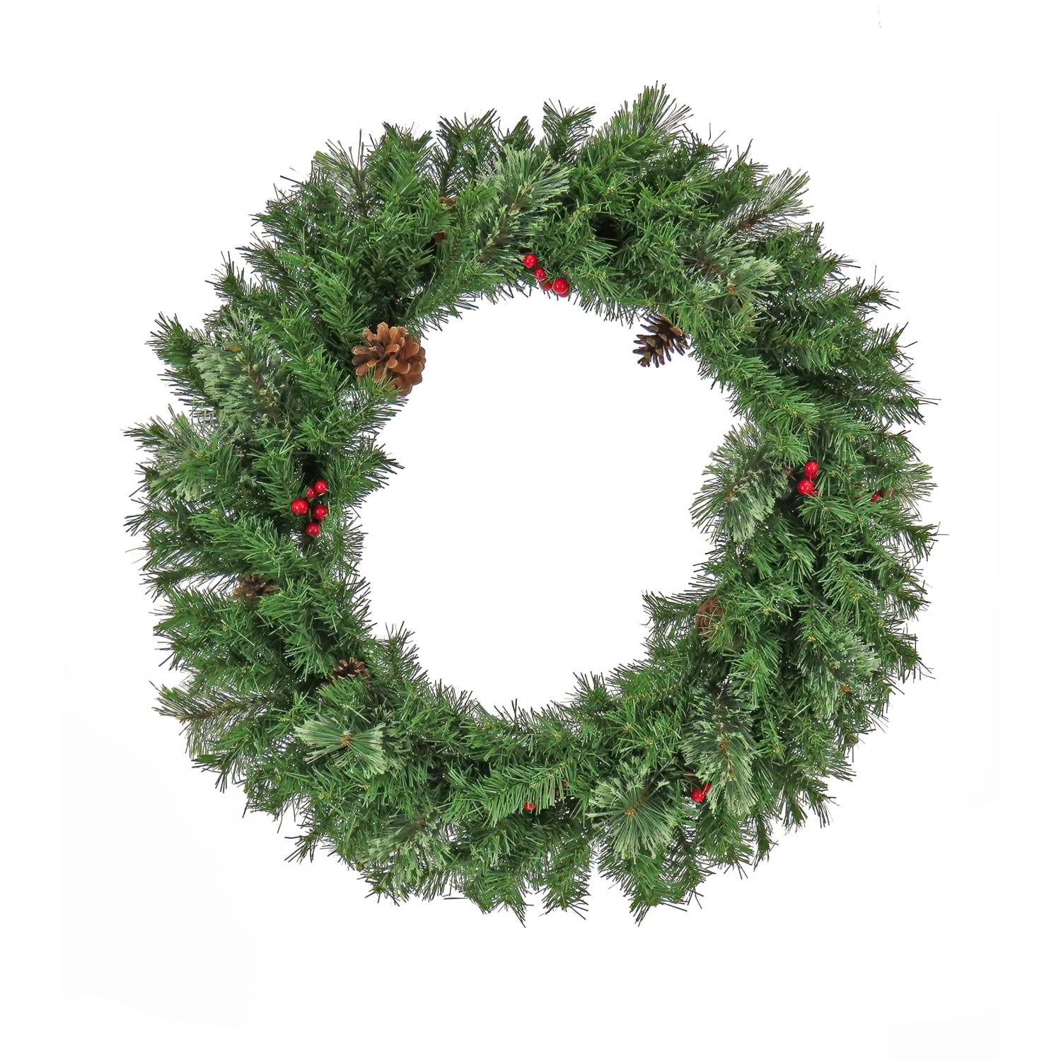 National Tree Company 30" Cashmere Wreath With Pinecones And Red Berries 1 National Tree Company 30" Cashmere Wreath With Pinecones And Red Berries