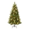 National Tree Company First Traditions Pre-Lit Charleston Pine Snowy Slim Christmas Tree, Clear Incandescent Lights, Plug In, 6 Ft