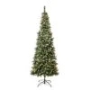 National Tree Company First Traditions Pre-Lit Cullen Slim Christmas Tree With Hinged Branches, Warm White LED Lights, Plug In, 7.5ft