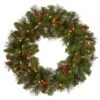National Tree Company, Pre-Lit Artificial Christmas Wreath, Crestwood Spruce With Twinkly LED Lights, Plug In, 24 In