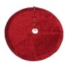 National Tree Company 60" HGTV Home Collection Quilted Velvet Tree Skirt, Red