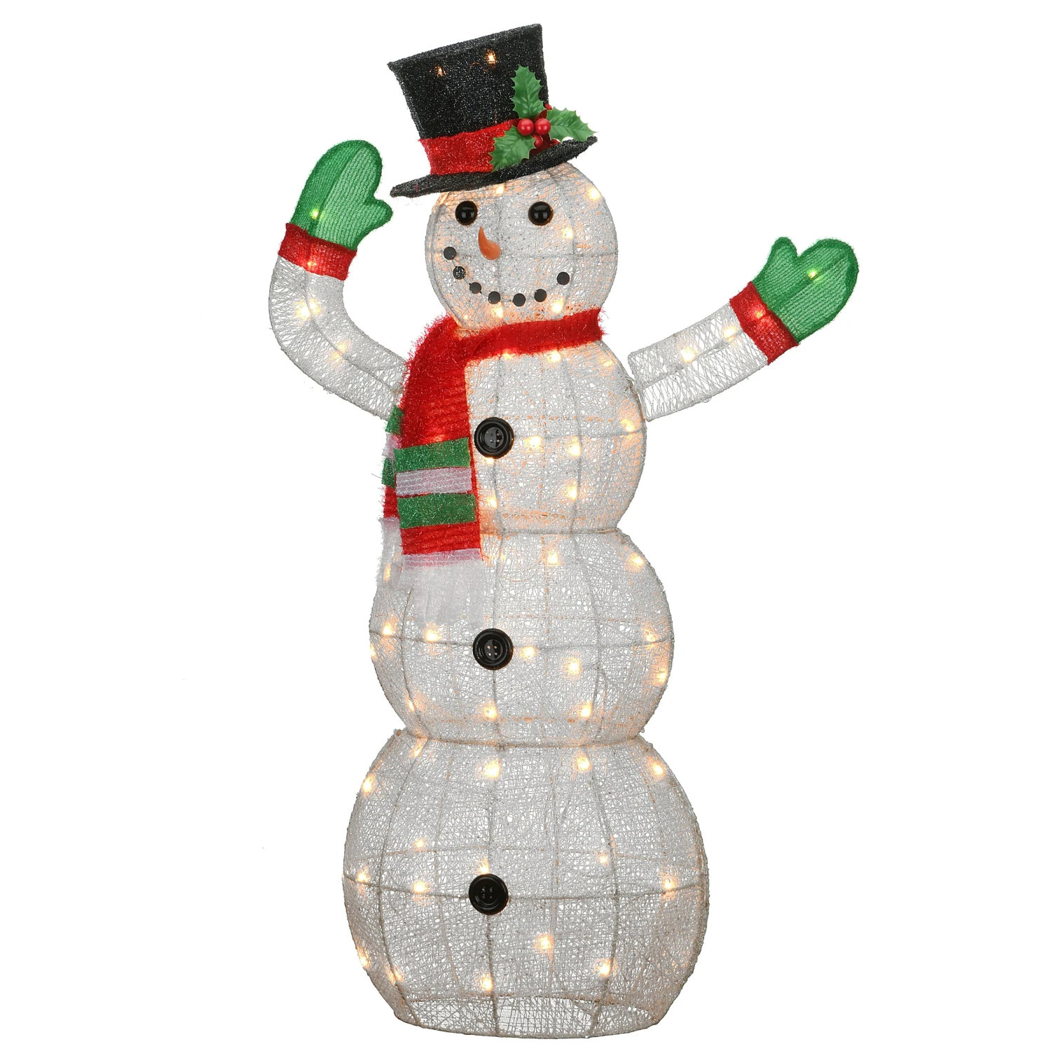 National Tree Company 48 In. Snowman Decoration With Clear Lights 1 National Tree Company 48 In. Snowman Decoration With Clear Lights