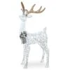 National Tree Company 65" Glittered Standing Buck With Twinkling LED Lights