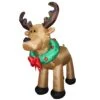 National Tree Company Inflatable Reindeer, LED Lights, Plug In, Christmas Collection, 8 Feet