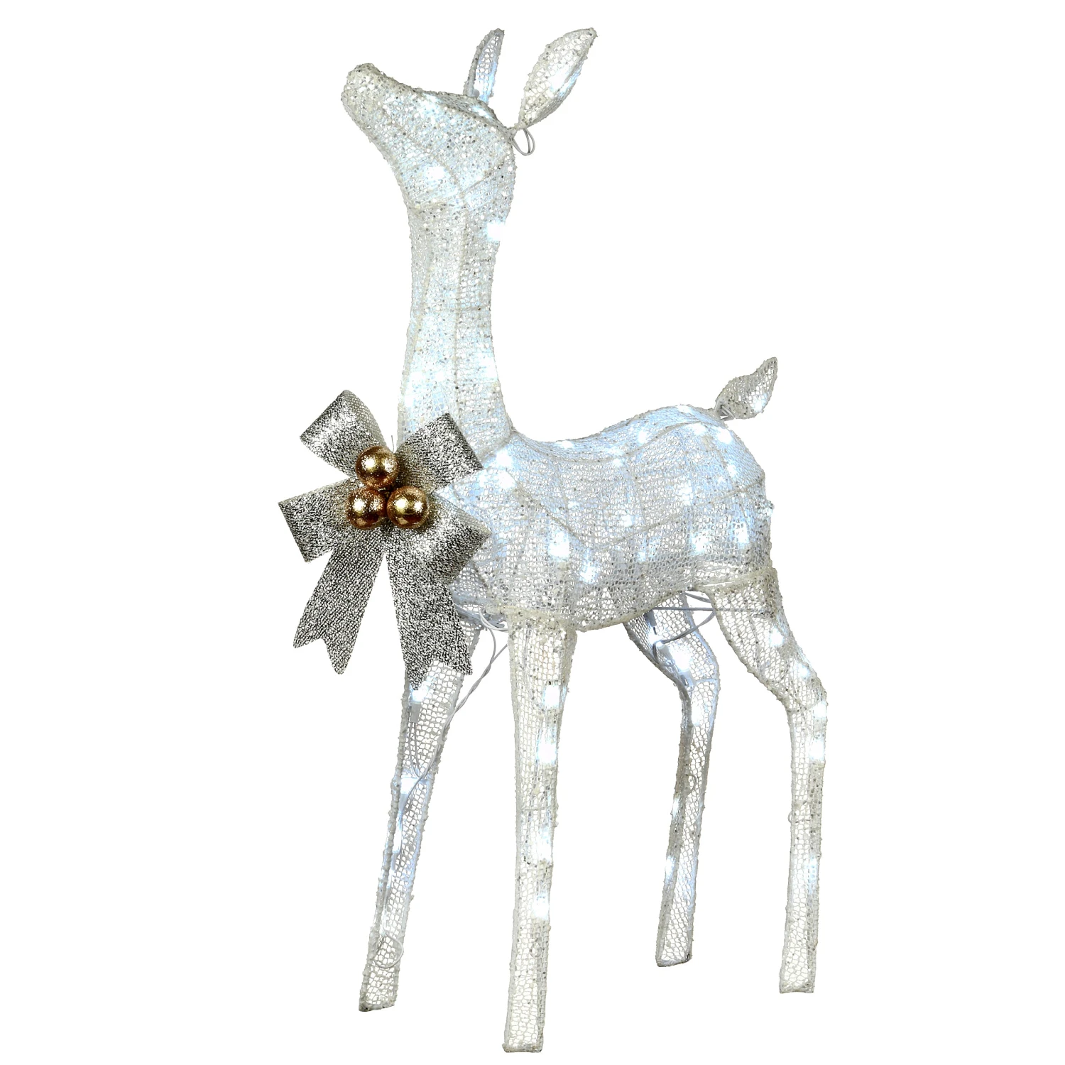 National Tree Company 36" Pre-Lit Glittered Fawn 1 National Tree Company 36" Pre-Lit Glittered Fawn