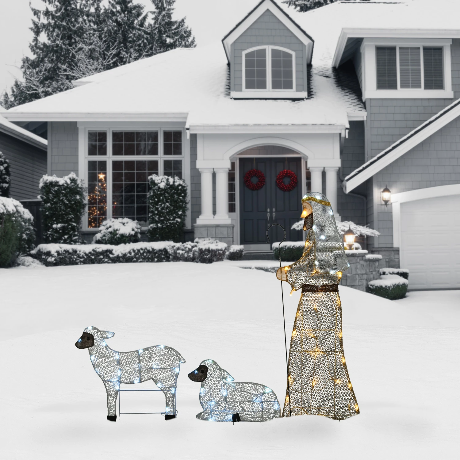 National Tree Company LED Shepherd With Sheep Decoration 2 National Tree Company LED Shepherd With Sheep Decoration - Image 2