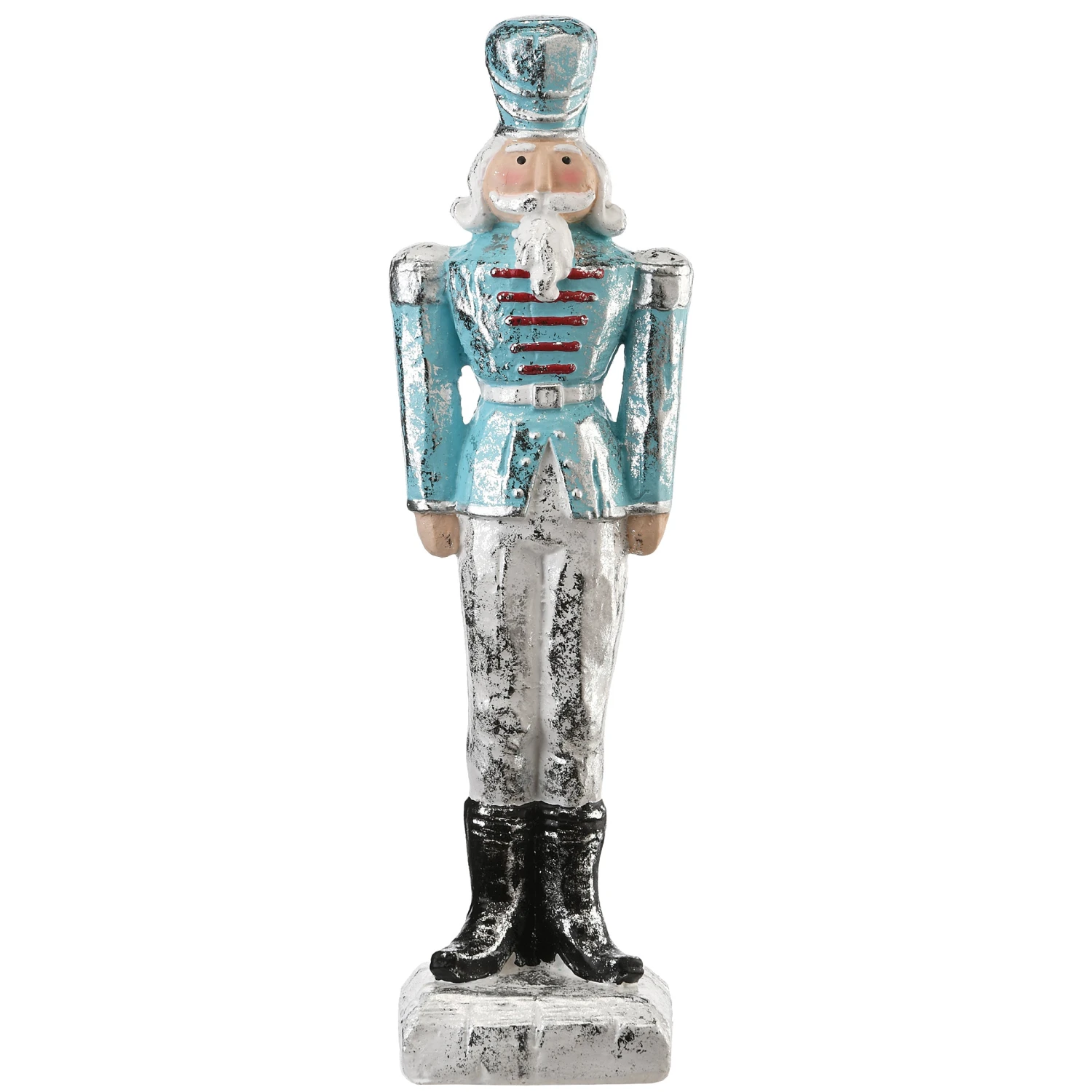 National Tree Company Silver And Blue Christmas Nutcracker, Antique Finish, 17 In 1 National Tree Company Silver And Blue Christmas Nutcracker, Antique Finish, 17 In