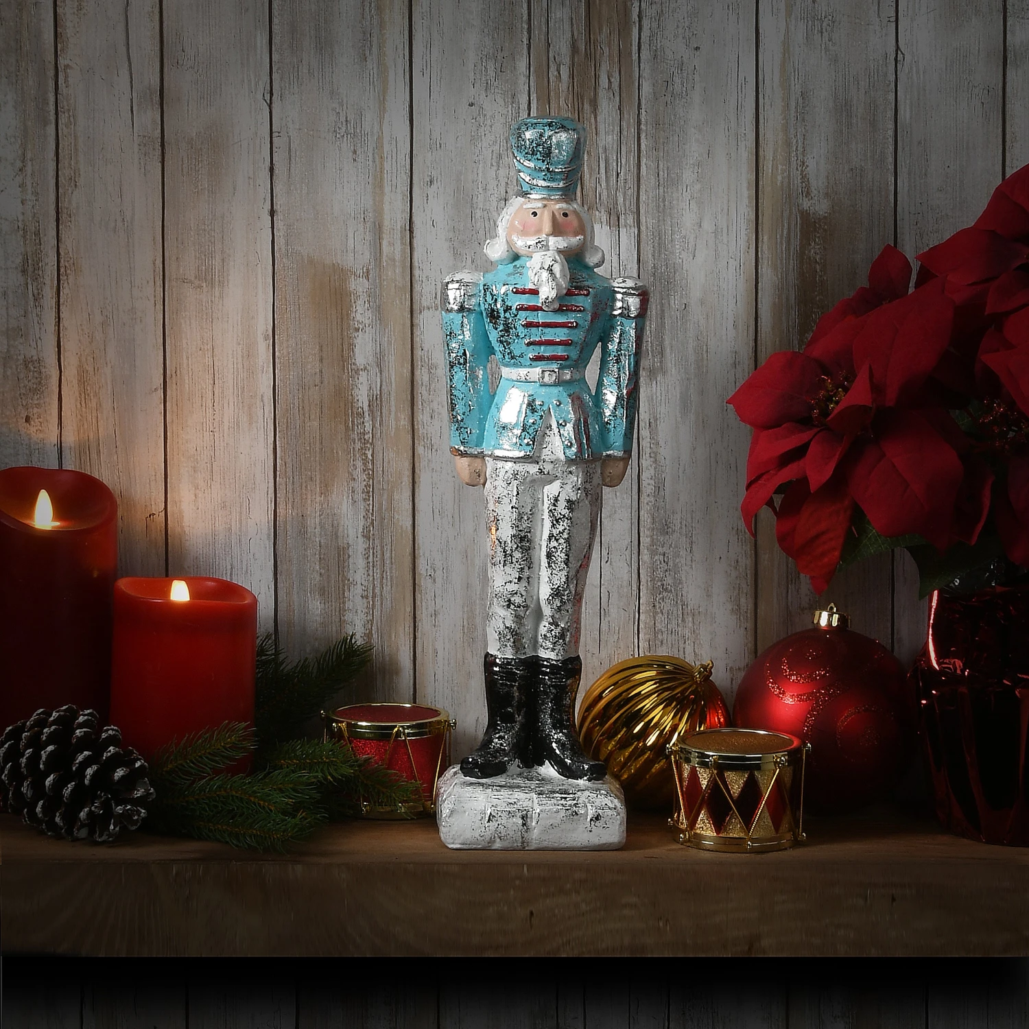 National Tree Company Silver And Blue Christmas Nutcracker, Antique Finish, 17 In 2 National Tree Company Silver And Blue Christmas Nutcracker, Antique Finish, 17 In - Image 2