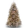 National Tree Company Pre-Lit Artificial Full Christmas Tree, Green, Dunhill Fir, White Lights, Includes Stand, 6.5 Feet