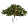 National Tree Company 33" Frosted Berry Urn Filler With Battery Operated LED Lights