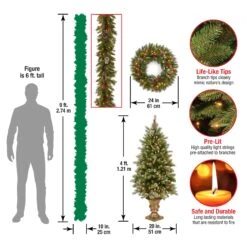 National Tree Company Pre-Lit Frosted Berry Assortment -National Tree Company Store FRB7 ASST 2 Dim